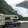 Camper am Gletscher